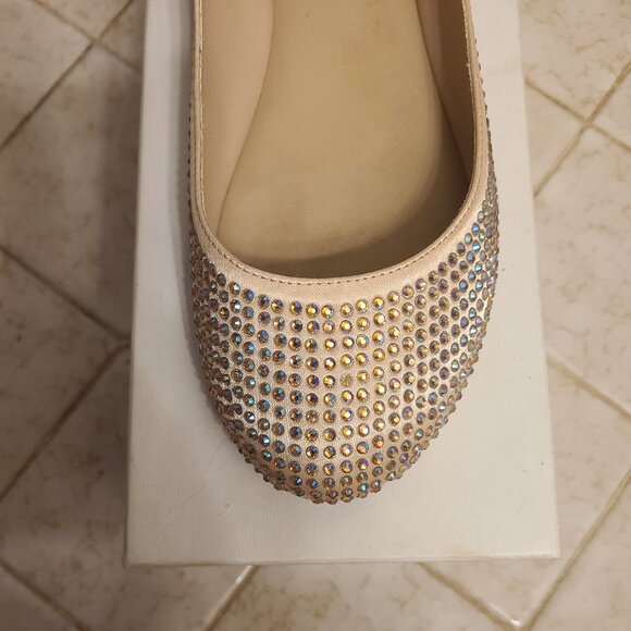 Steve Madden Rhinestone Flats (Very low heel) I-Dreemy Blush Mult Size 9.5 - Picture 12 of 16